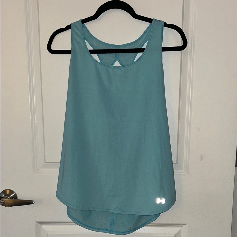 Under Armour Women's Light Blue Tank Top, Size Large